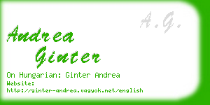 andrea ginter business card